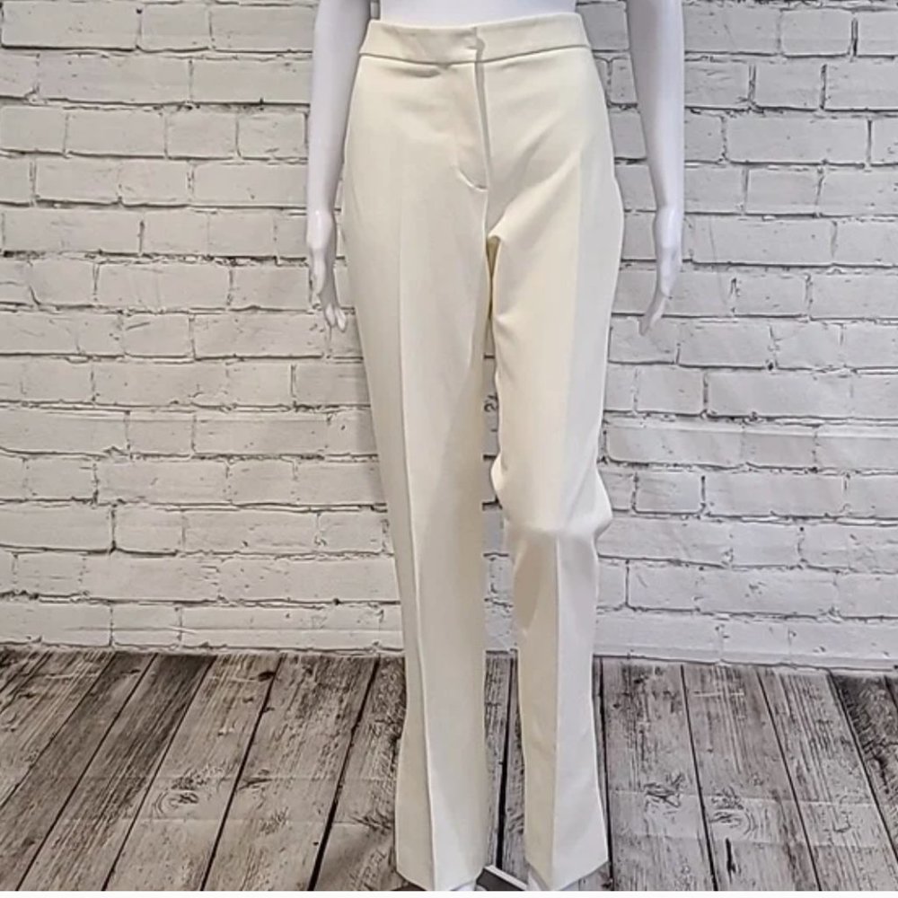 ZARA Ecru Vented Slit Hem Straight Leg Trousers Pants sz Small $89.90 - Picture 12 of 14